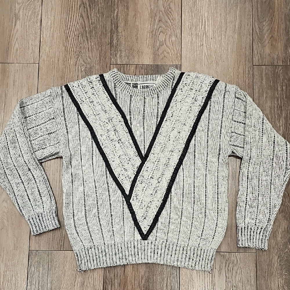 Men's, Vintage, Crew, Sweater, Cozy, Relax, Winter, Office, 80s, Grandpa